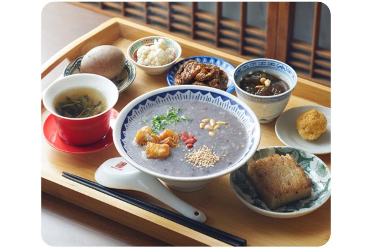 茶藝館「時光舎（ジコウシャ）」の「八宝美人粥の膳」（2,310円・2/20〜23・各日120限定）