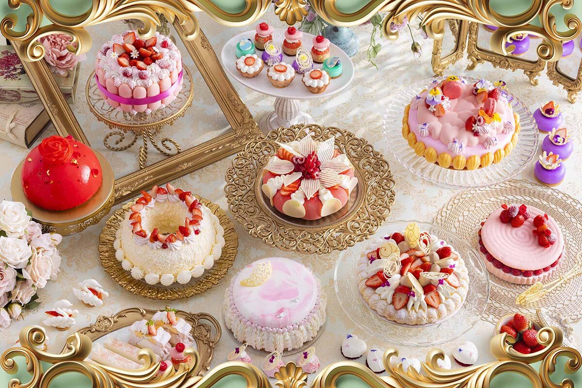 ヒルトン大阪　「Folk Kitchen（フォルク キッチン）」の「ストロベリースイーツビュッフェ　～Marie Antoinette～」