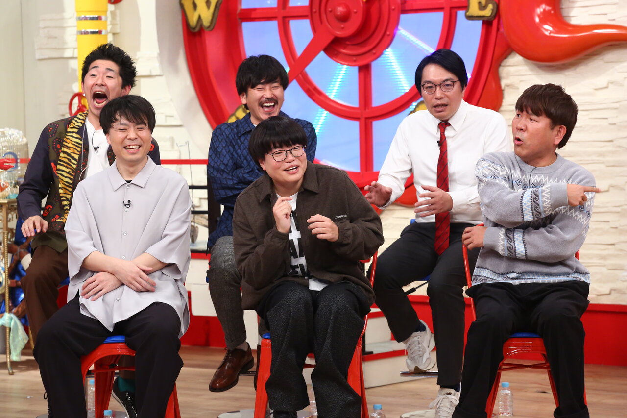 上段左から）しずる / おしみんまる 下段左から）ライス / FUJIWARA・藤本敏史