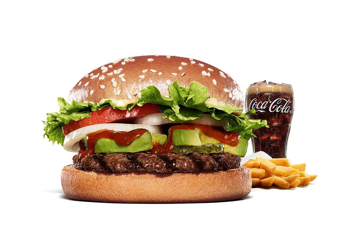 期間限定バーガーの「スパイシーサルサ アボカドワッパーJr. セット」（700円）