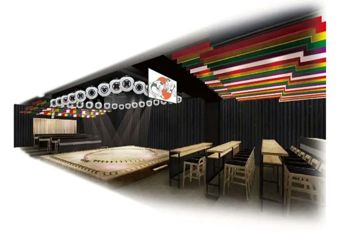 体験型エンタメ施設「大阪相撲 新世界」（大阪市浪速区）の内観イメージ