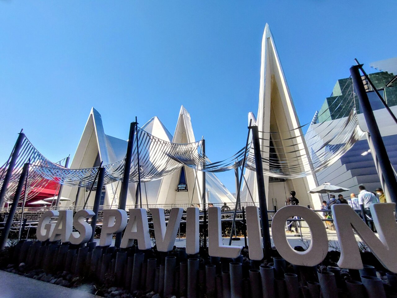 日本ガス協会のガスパビリオン「おばけワンダーランド」（2025年４月13日撮影、大阪・関西万博）