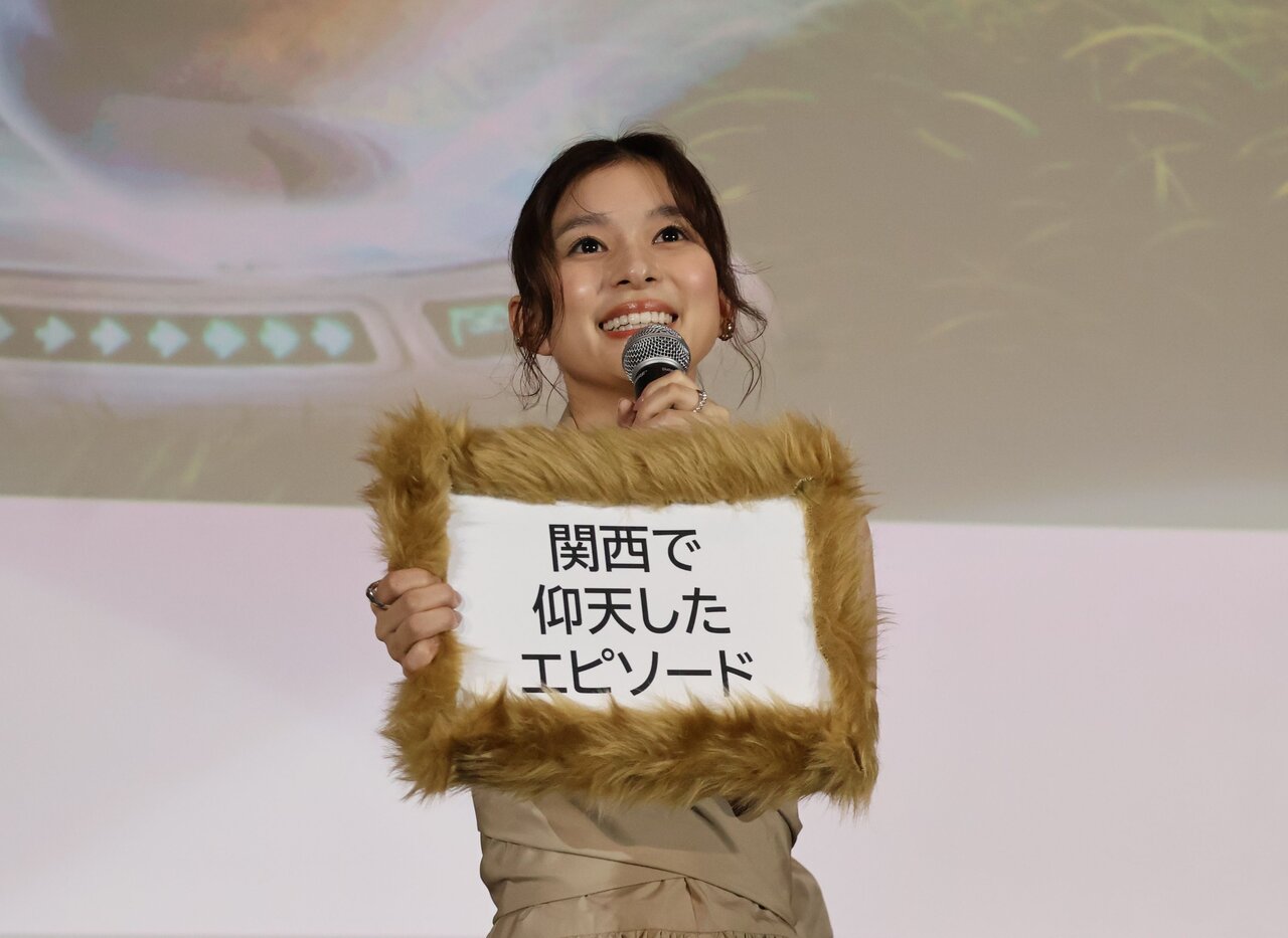 流暢な関西弁を披露する芳根京子さん（３月６日、大阪市北区）