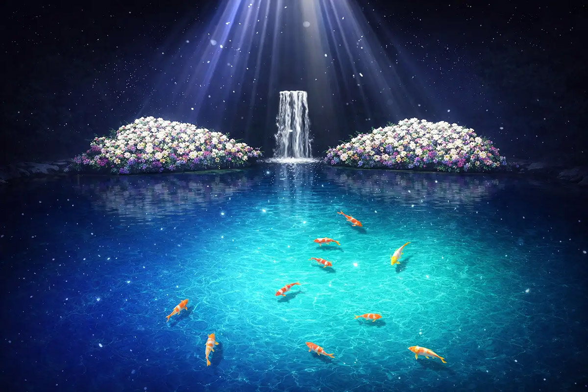 「ねね」と「まつ」の絆が紡いだ物語を幻想的な光と映像で表現（イメージ）