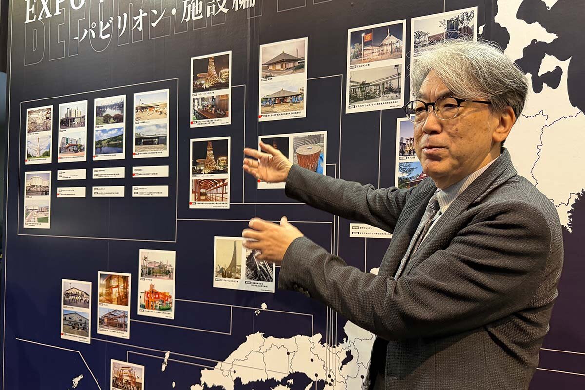 移設後の万博レガシーについて解説する橋爪紳也教授（撮影2026年3月16日）