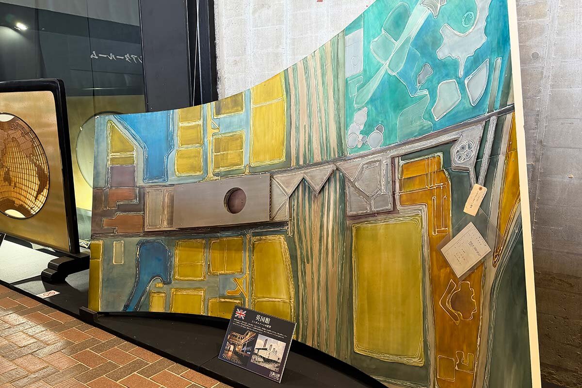 「英国館」に展示されていたシンボルゾーンの模型の一部（撮影2026年3月16日）