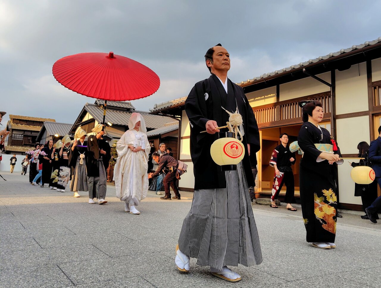 360度リアルタイムドラマ「花嫁道中　桜の宴」（３月19日、太秦映画村）