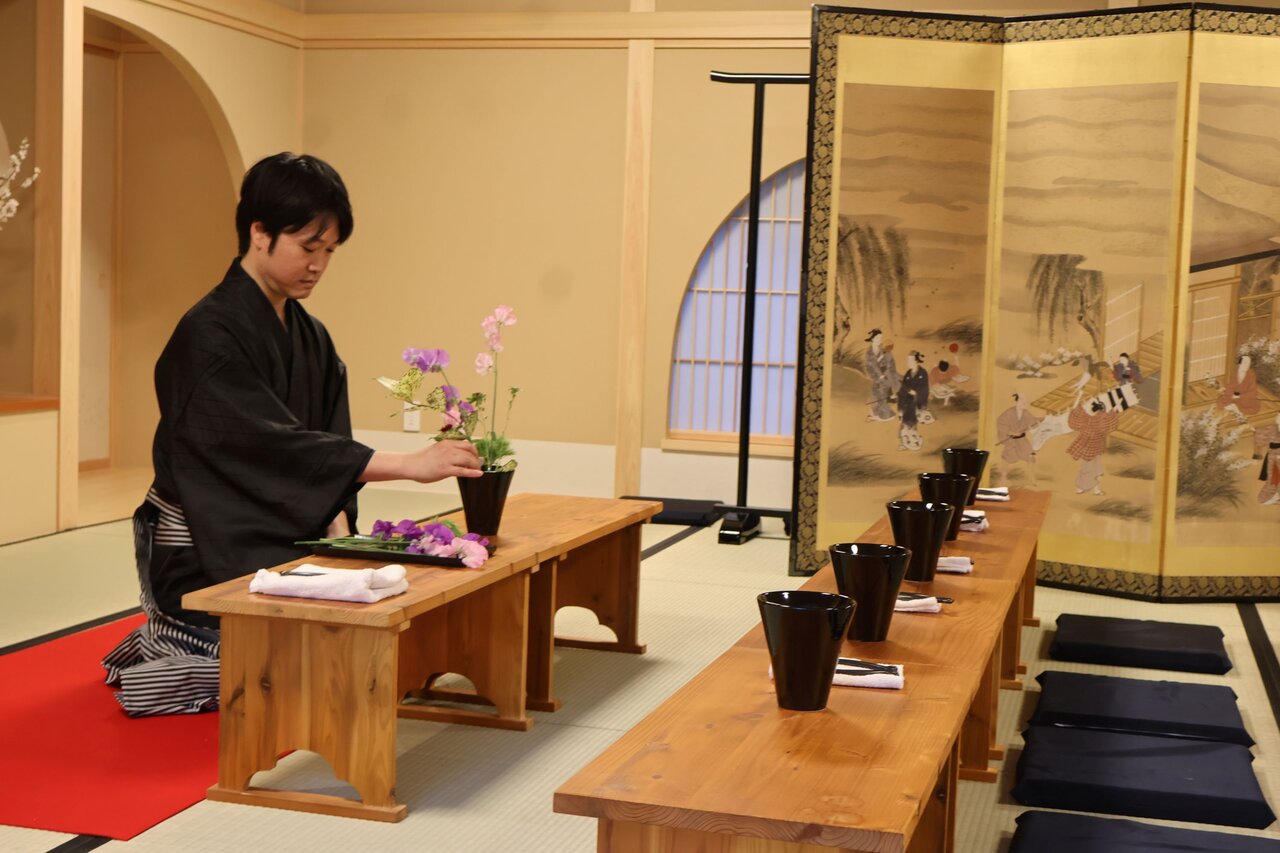 華道など伝統文化プログラムも充実（３月19日、太秦映画村）