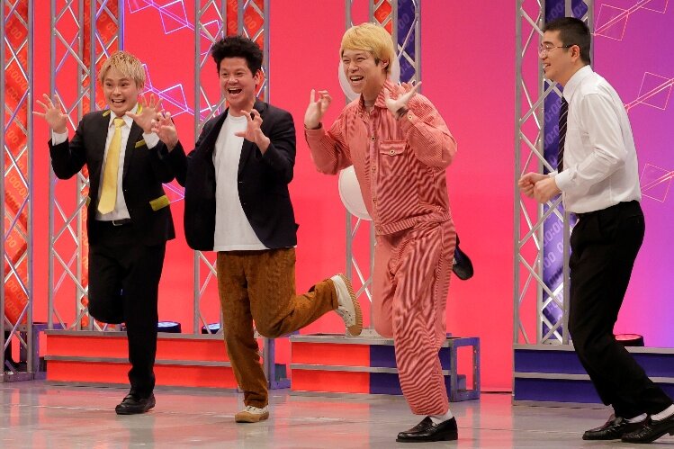 左から）祇園 木﨑太郎、ダブルアート タグ、フースーヤ 田中ショ―タイム、シカノシンプ 北川