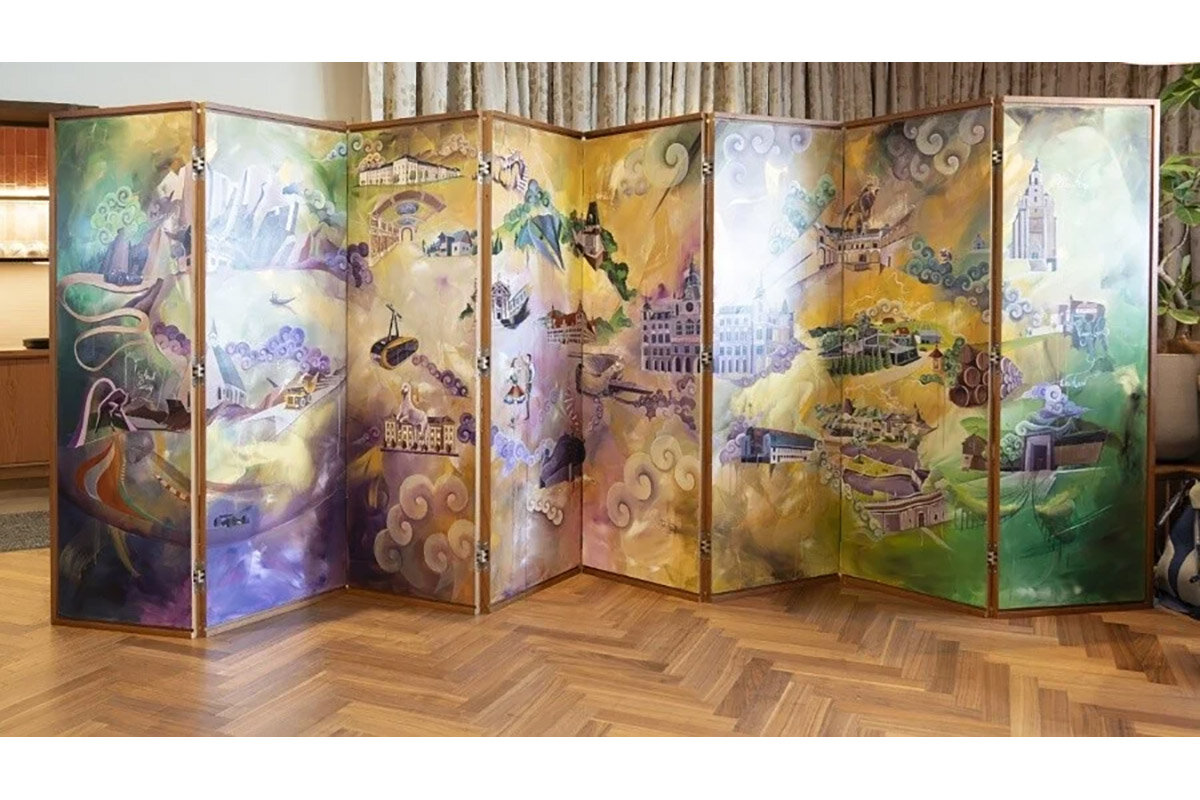 大阪芸術大学に寄贈された現代アート「The Styrian Paravent（シュタイヤーマルク屏風）」