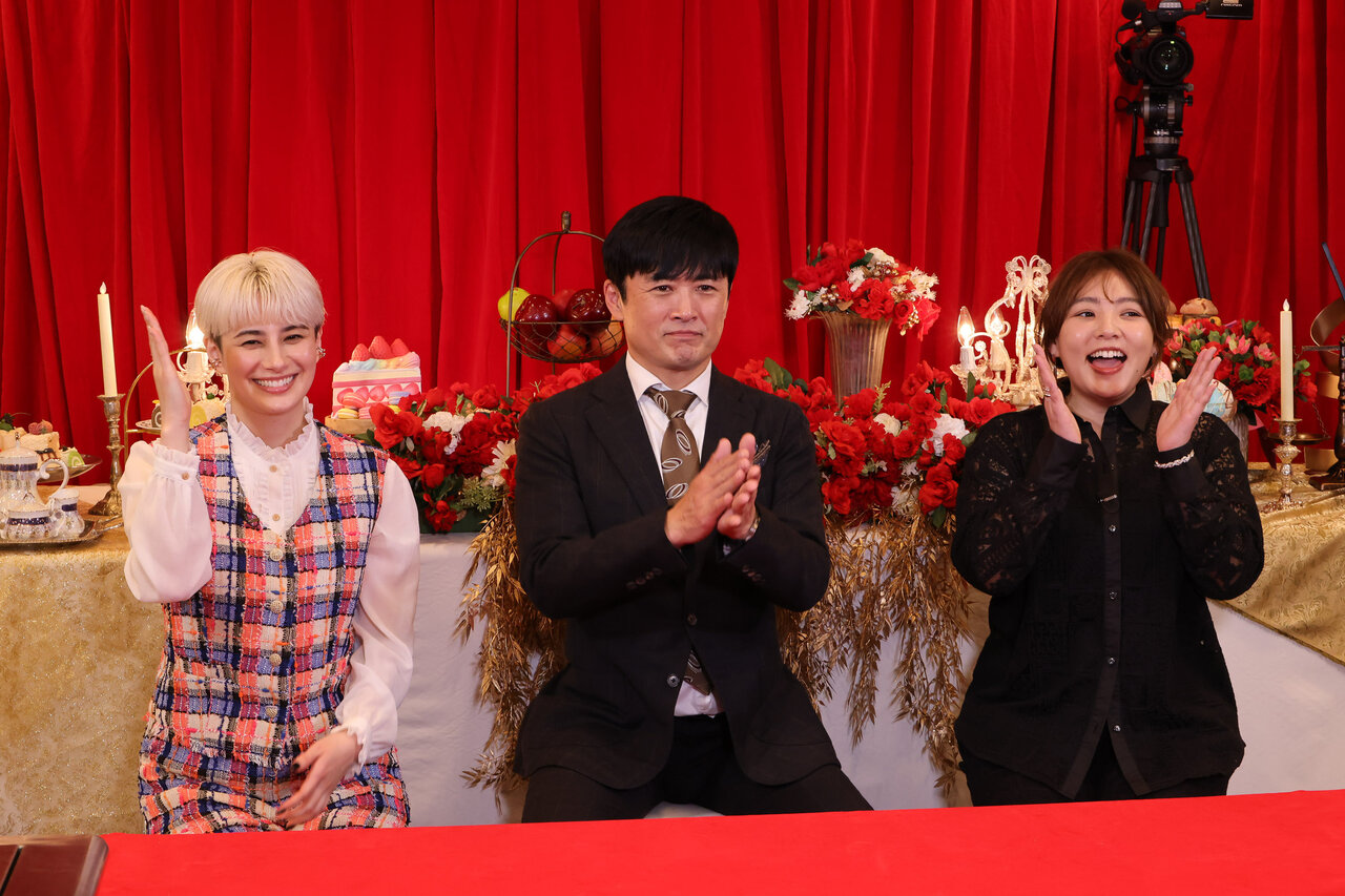 左から）ホラン千秋、劇団ひとり、野呂佳代