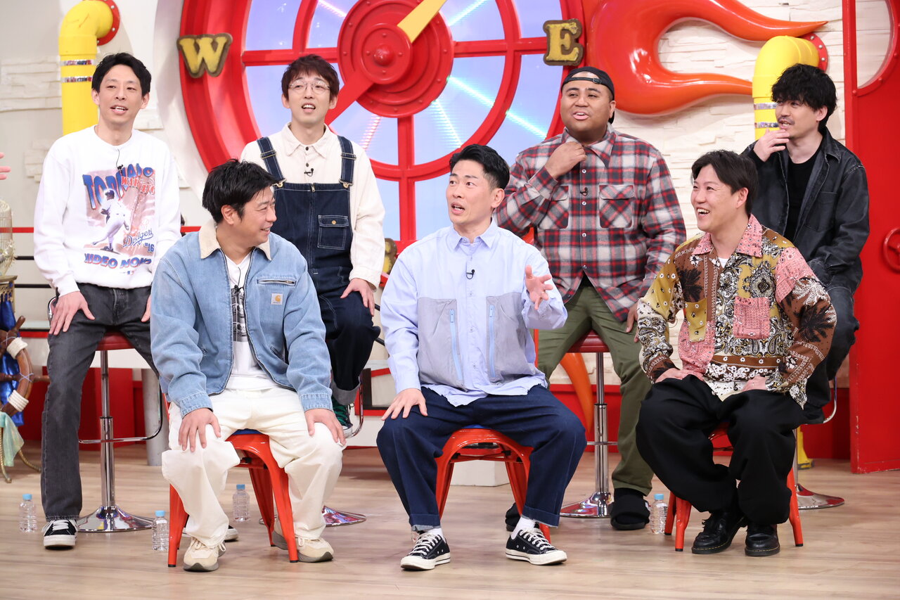 上段左から）囲碁将棋・根建太一 / ピーチ / マテンロウ・アントニー / ピスタチオ伊地知 下段左から）パンサー・尾形貴弘 / ジャングルポケット