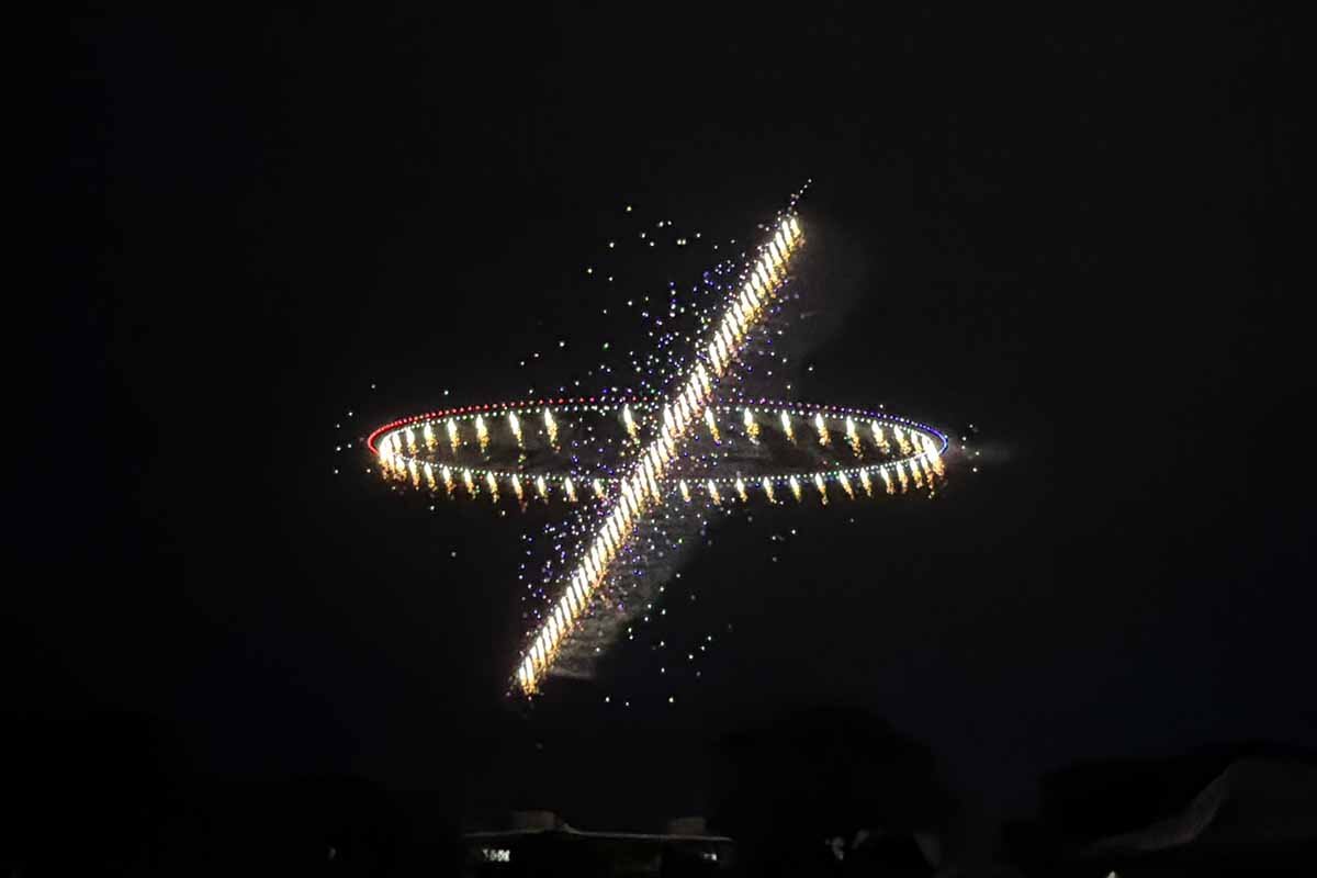 大阪・関西万博開幕1周年イベント「EXPO2025 Futures Festival」のドローンショー