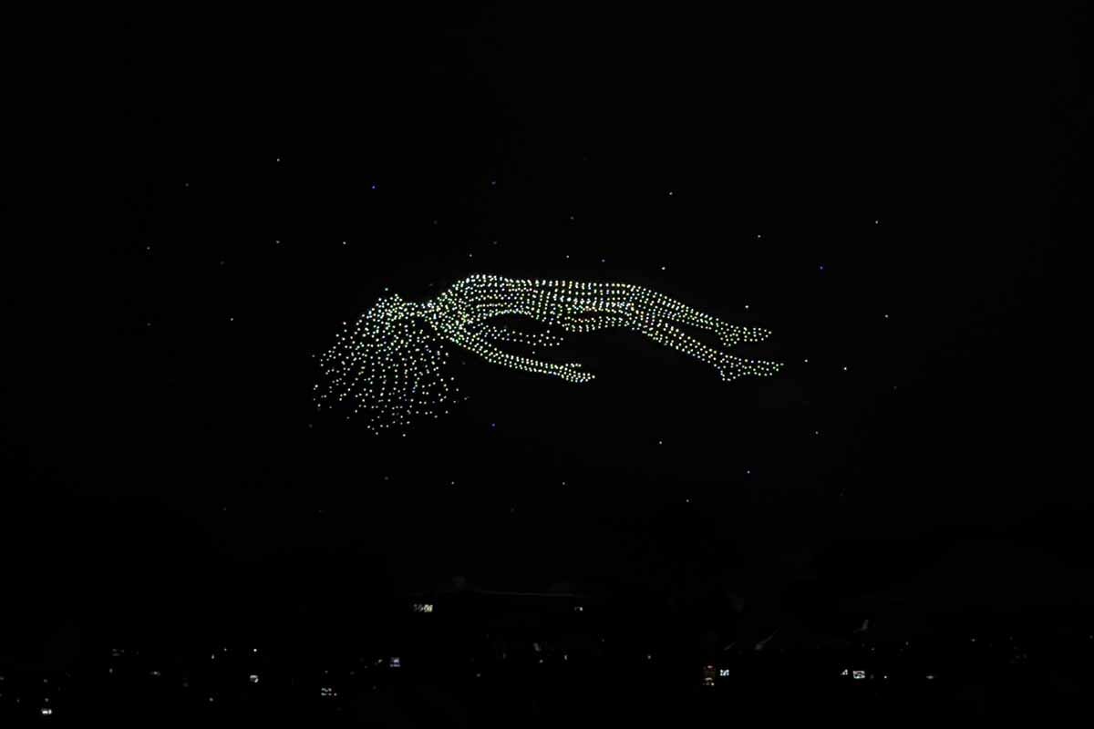 大阪・関西万博開幕1周年イベント「EXPO2025 Futures Festival」のドローンショー