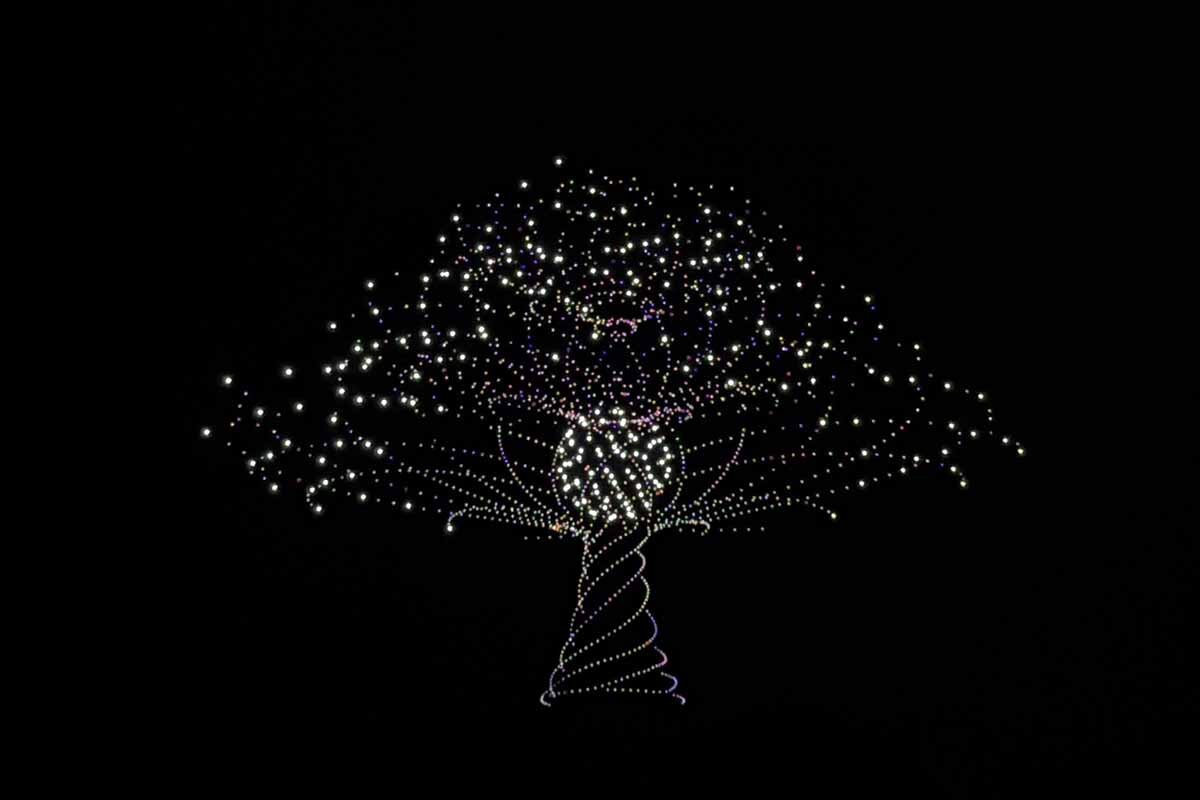 大阪・関西万博開幕1周年イベント「EXPO2025 Futures Festival」のドローンショー