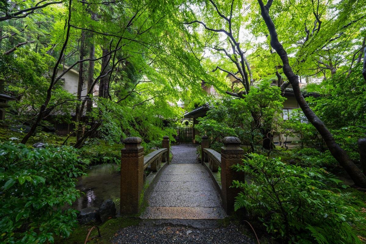 その幻想的な美しさに思わず息を呑む、「瑠璃光院」のむちん橋（京都市左京区）