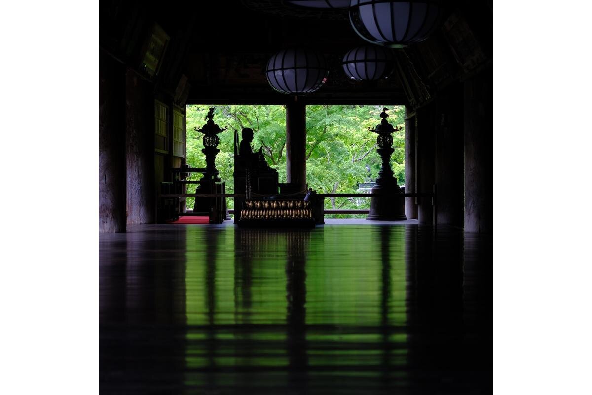 「長谷寺」本堂の景色（奈良県桜井市）