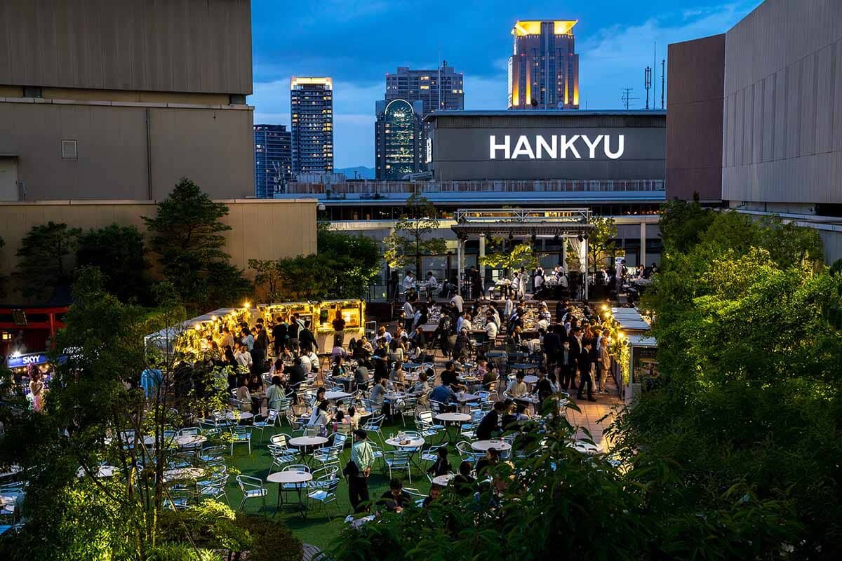 「うめだ阪急ビアガーデン2026」の会場となる「阪急うめだ本店」屋上広場