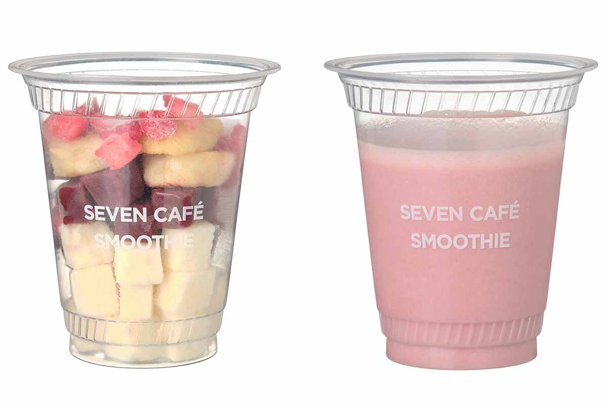 毎日飲み続けたくなる味わいを目指したという「セブン−イレブン」の「プルーンヨーグルトスムージー」（360.72円）