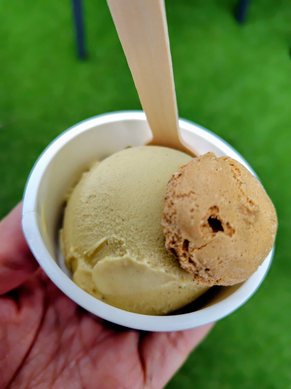 “イタリア最高品質”「ピスタチオ」を使ったジェラート（４月29日、大阪市北区）