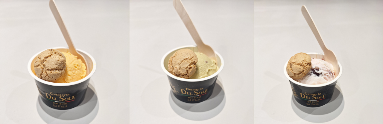 イタリアパビリオンの人気ジェラート３種