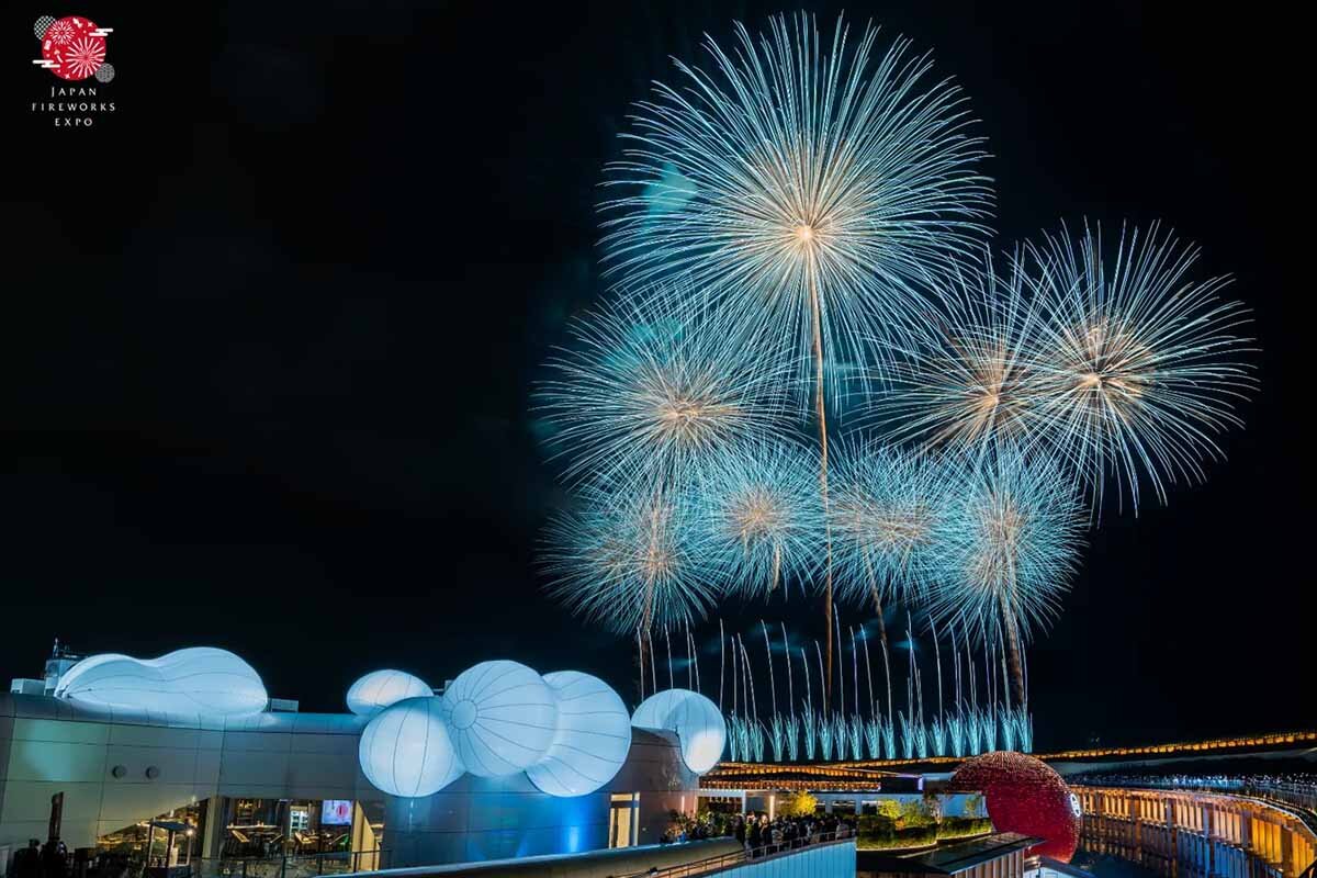 大阪・関西万博で実施した「JAPAN FIREWORKS EXPO」の様子