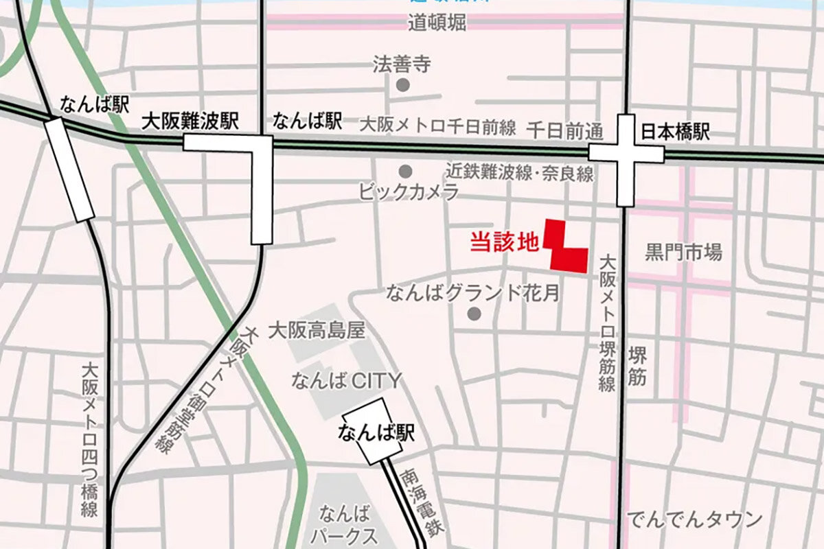 開発が予定されている「味園ビル」跡地（大阪市中央区）