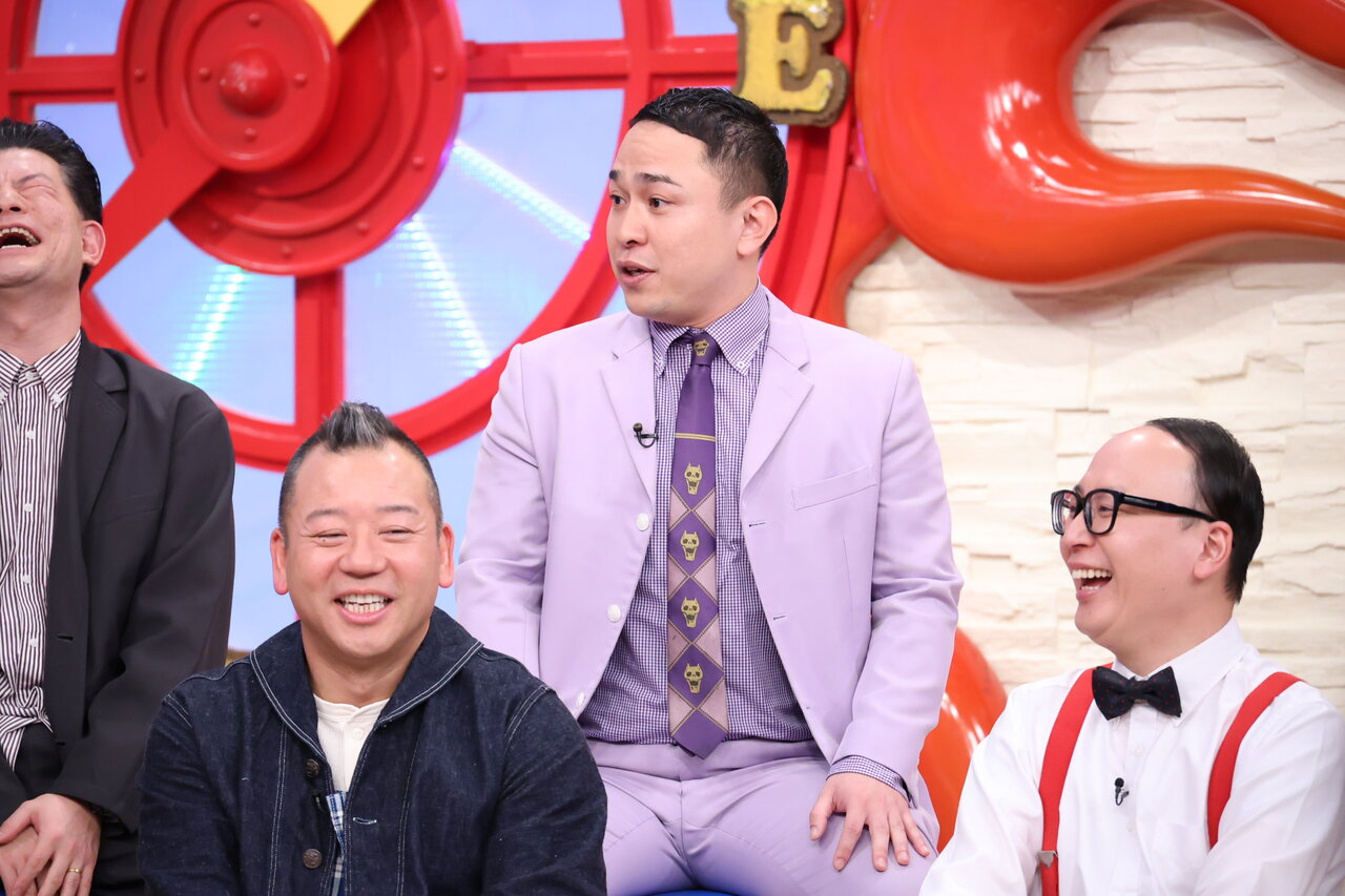 上段）リンダカラー∞・たいこー 下段左から）バイきんぐ・西村瑞樹 / トレンディエンジェル・たかし