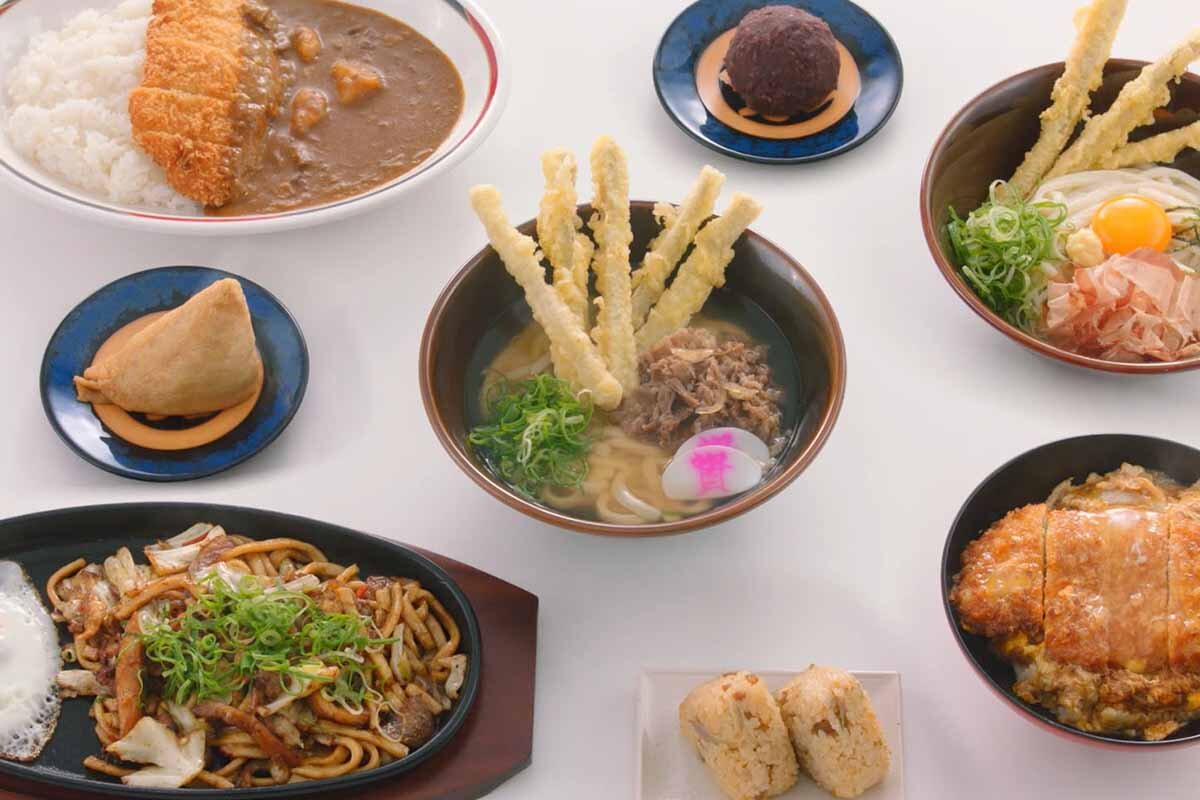 うどんチェーン店「資さんうどん」のメニュー例