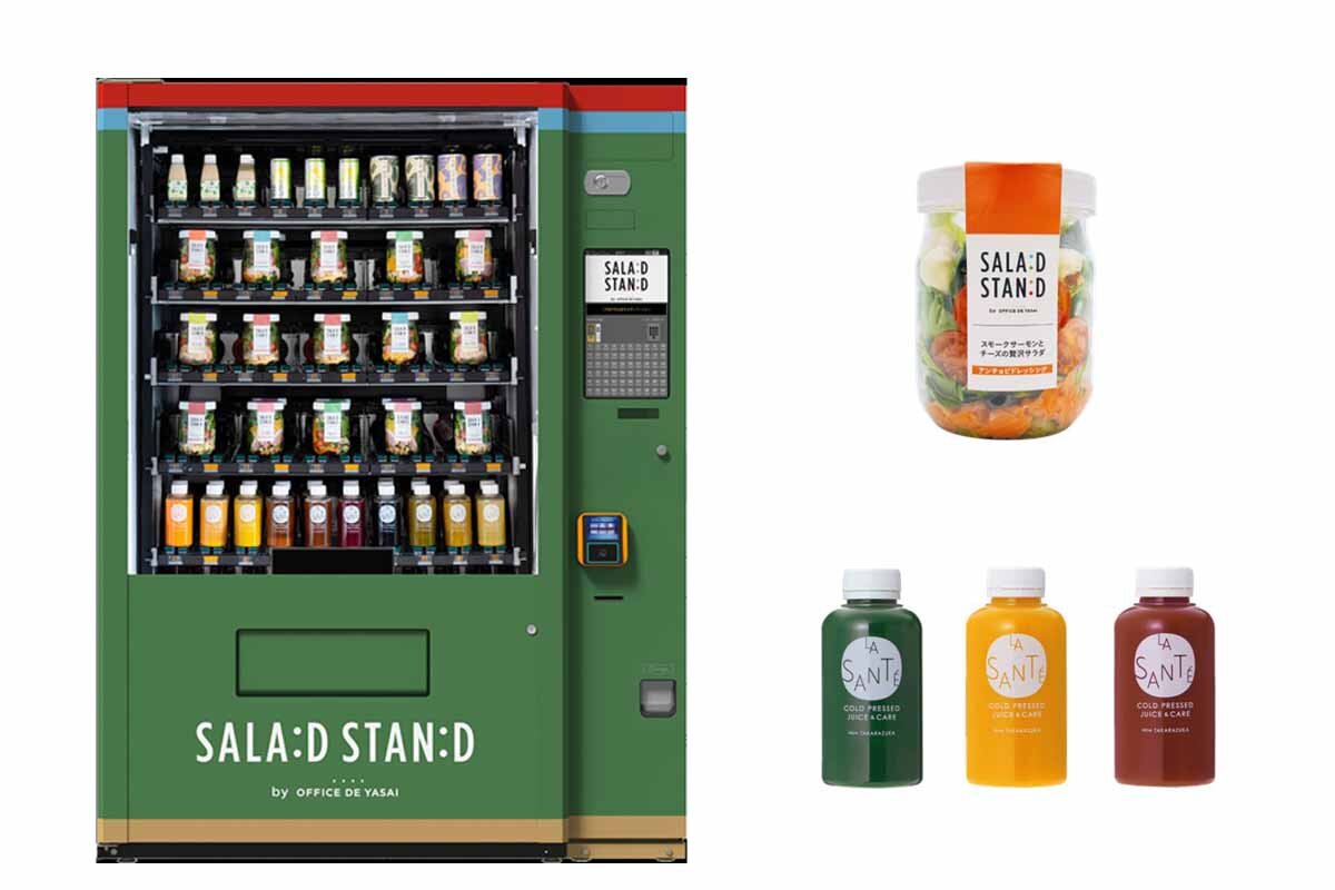 大阪府内に初設置となる「SALAD STAND by OFFICE DE YASAI」