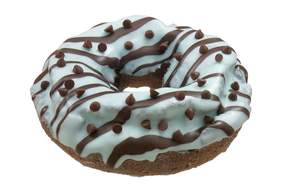 「クリスピー・クリーム・ドーナツ」の「ミント チョコ ケーキ」（378円／イートイン385円）