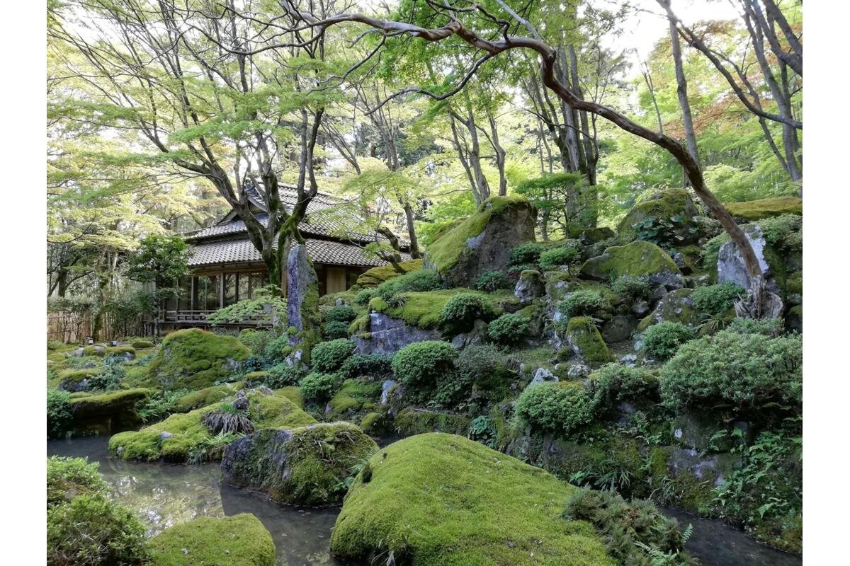 小堀遠州作と伝わる名勝庭園「教林坊」（滋賀県近江八幡市）