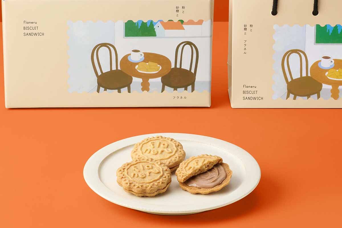 「フラネルビスケットサンド」（3個入864円、6個入1,620円）