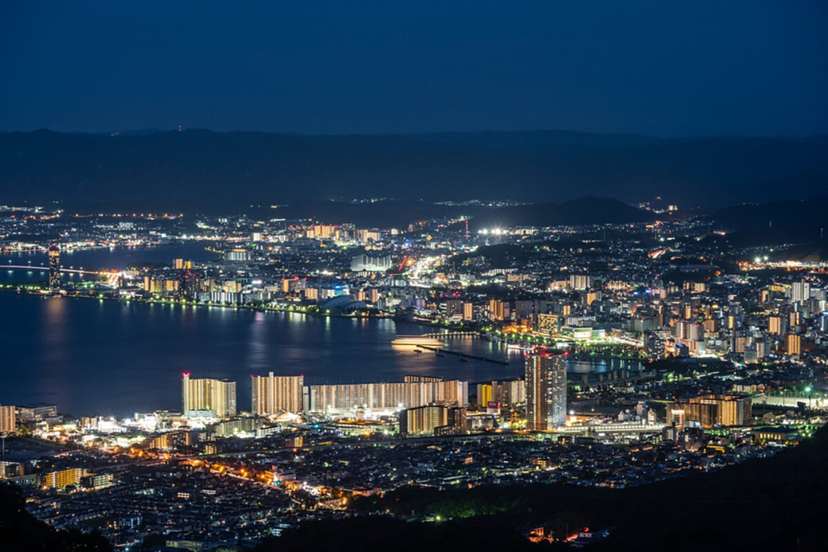 比叡山から望む、大津市街地の夜景（イメージ）