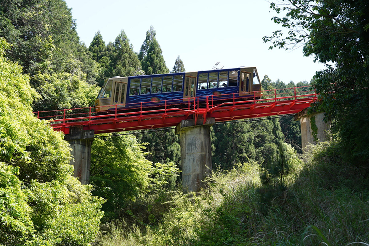 ケーブルカーとしては日本最長の長さ（2,025m）を誇る坂本ケーブル