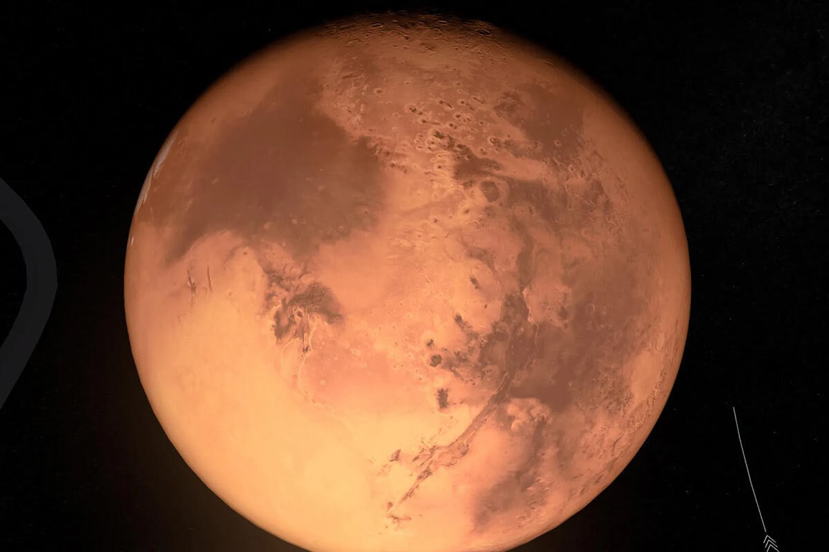 「THE SUNSET OF MARS」、ロケットから見える火星（イメージ）