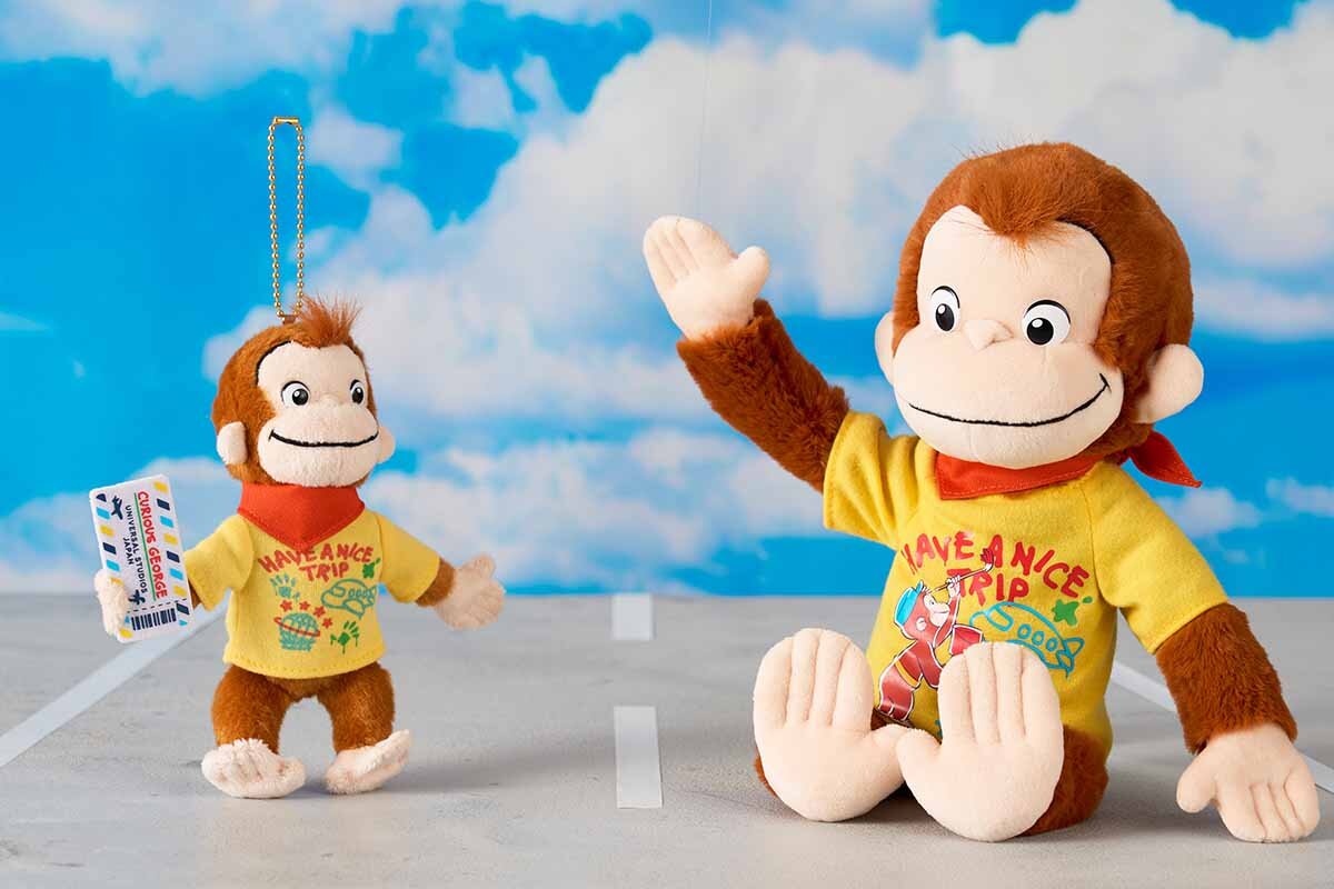 「おさるのジョージ」のぬいぐるみキーチェーンとぬいぐるみ