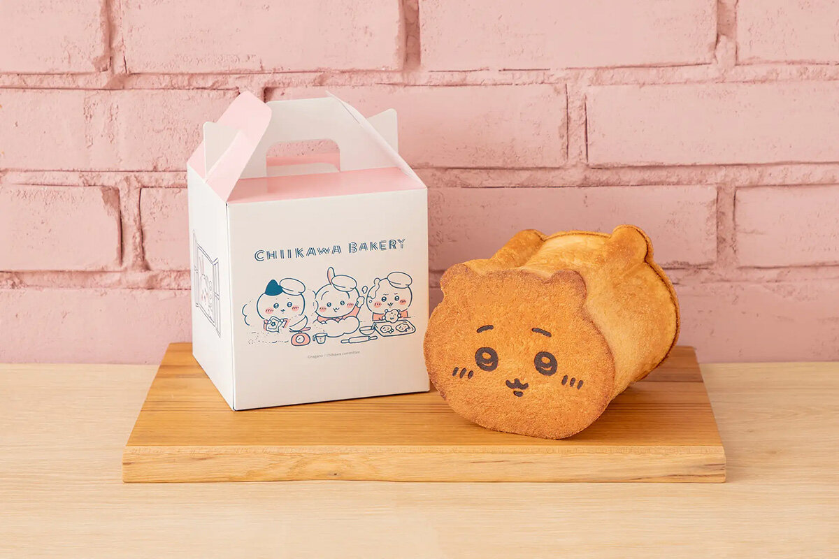 はちみつ（ちいかわ）、チョコレート（ハチワレ）、チーズ（うさぎ）が練り込まれた食パン（950円）