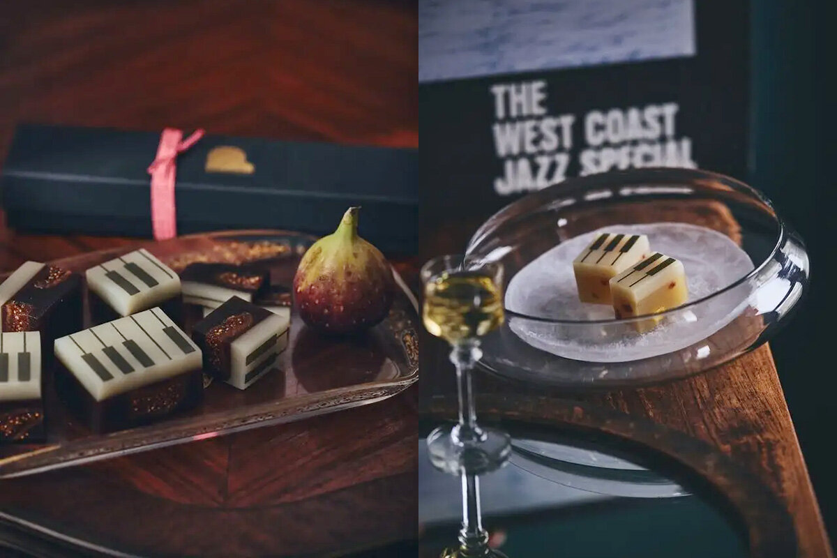 左から「ジャズ羊羹 classic」（3,240円）、「ジャズ羊羹 apple&ginger」（3,564円）、ともに由布院温泉「ジャズとようかん」