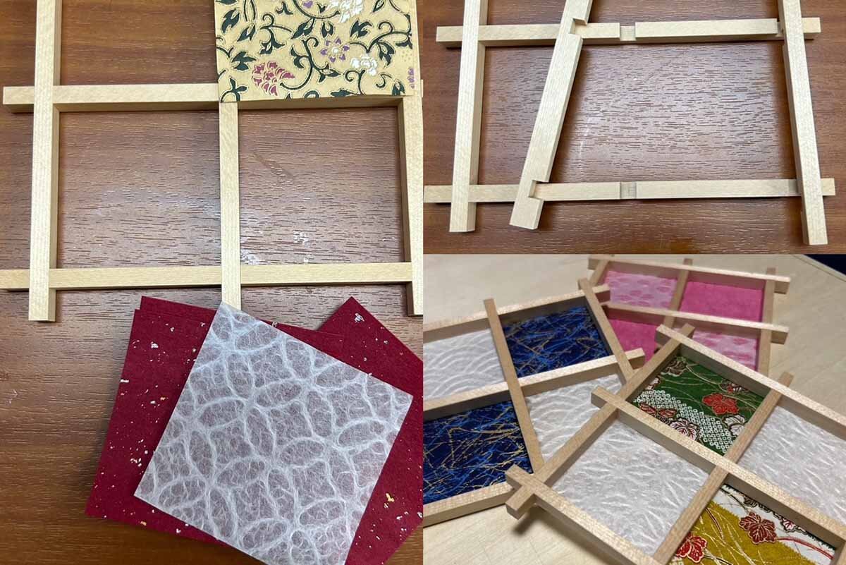 種村建具木工所による「ミニ彩り障子製作体験」は小学生〜中学生が対象で、1回約20分550円（7/23のみ）