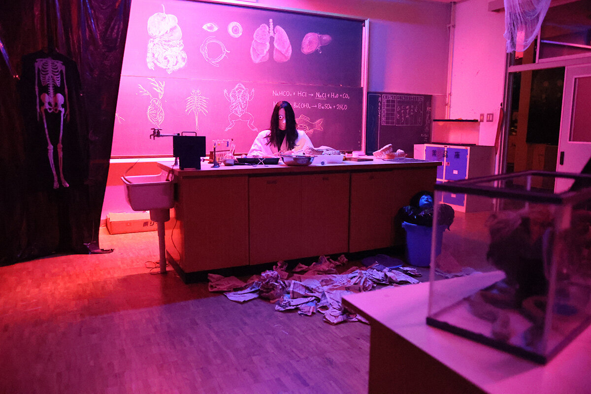 過去におこなわれた『学校のおばけ屋敷 in 有田川』の様子