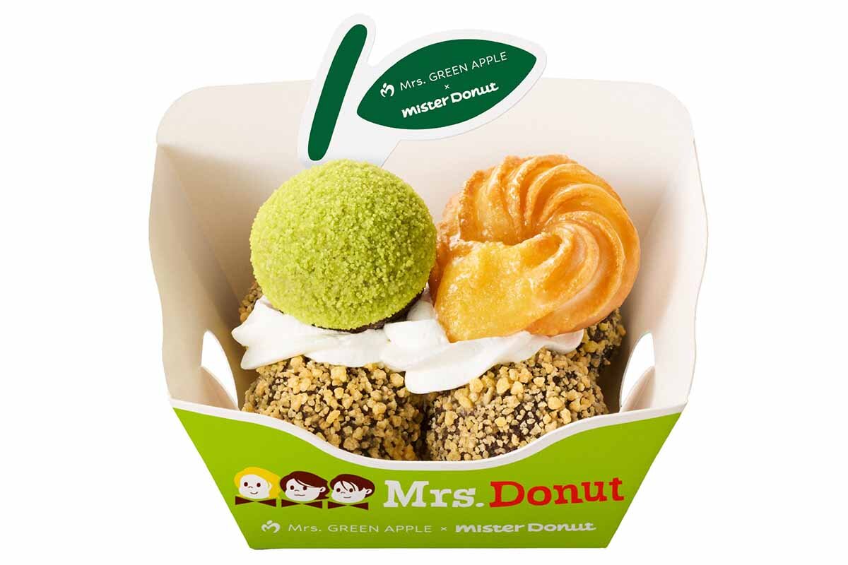 「ゴールデン×チュロ ミセスの推しドパフェ」（324円、店内330円）