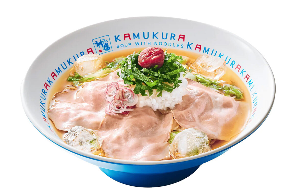 どうとんぼり神座「炙り小チャーシュー煮玉子 冷たいおいしいラーメン」（1,260円～）
