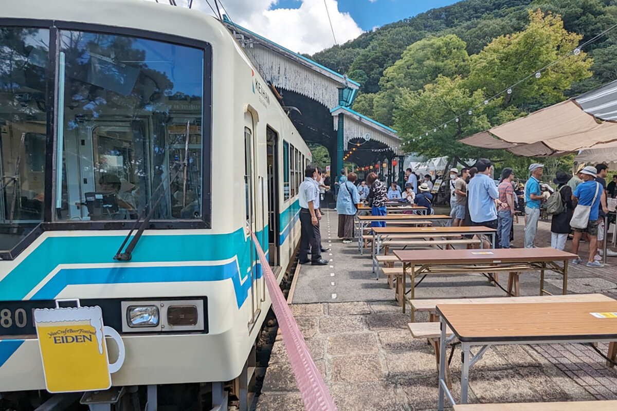 停車電車を「ビアトレイン」として開放、この非日常な演出もこのイベントの楽しみのひとつ（写真は過去の様子）