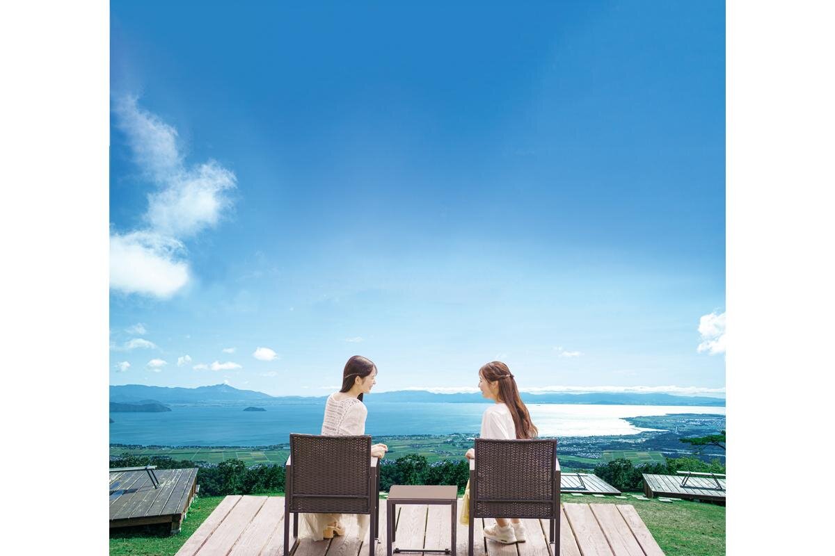 展望デッキから絶景が望めます「びわこ箱館山」（滋賀県高島市）