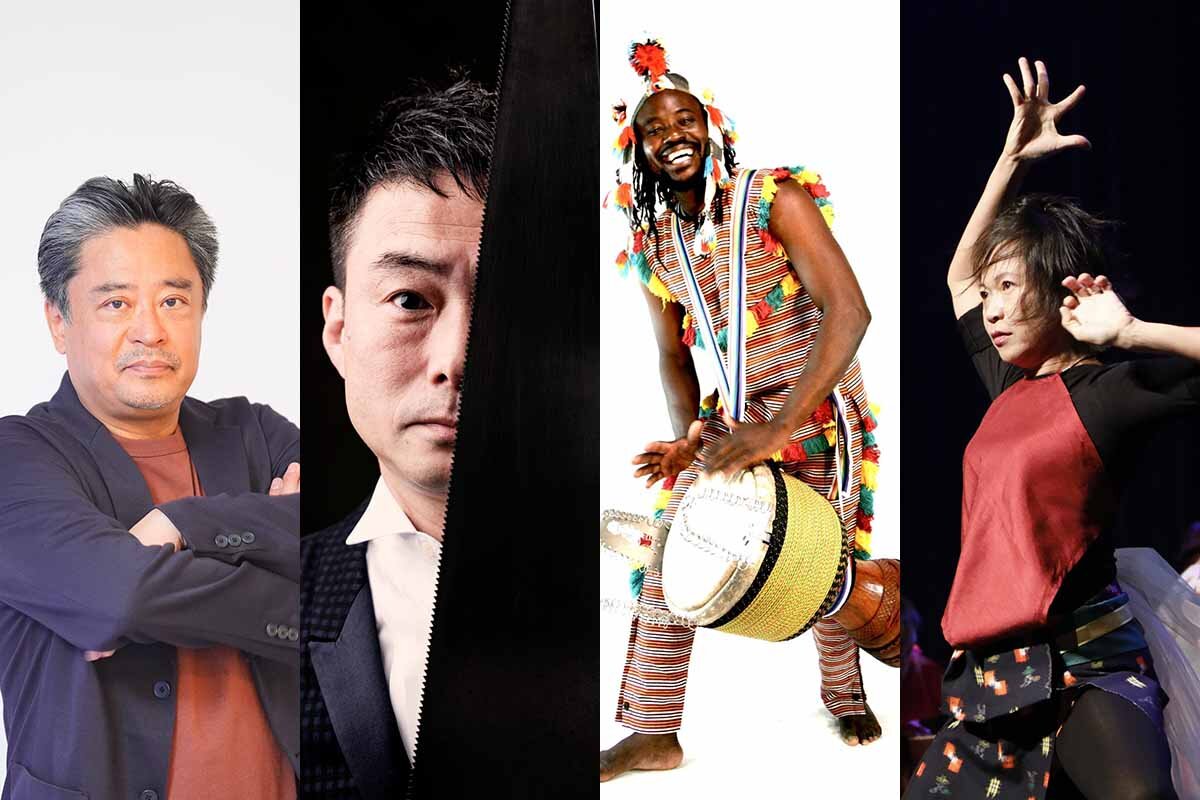 左から松村武、サキタハヂメ、ミロゴ・ベノワ、北村成美