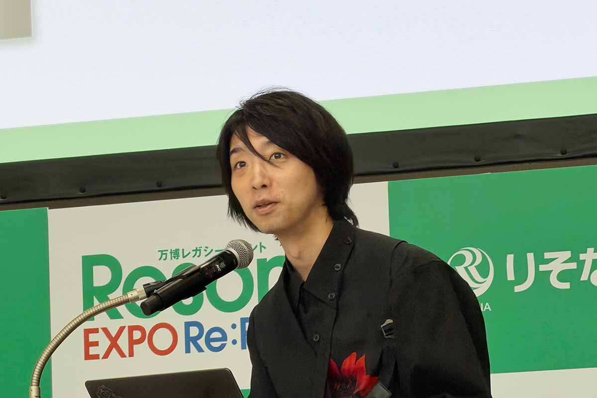 万博レガシーイベント「Resona EXPO Re:Future」で講演を行った落合陽一氏（2026年8月・ATCホール）