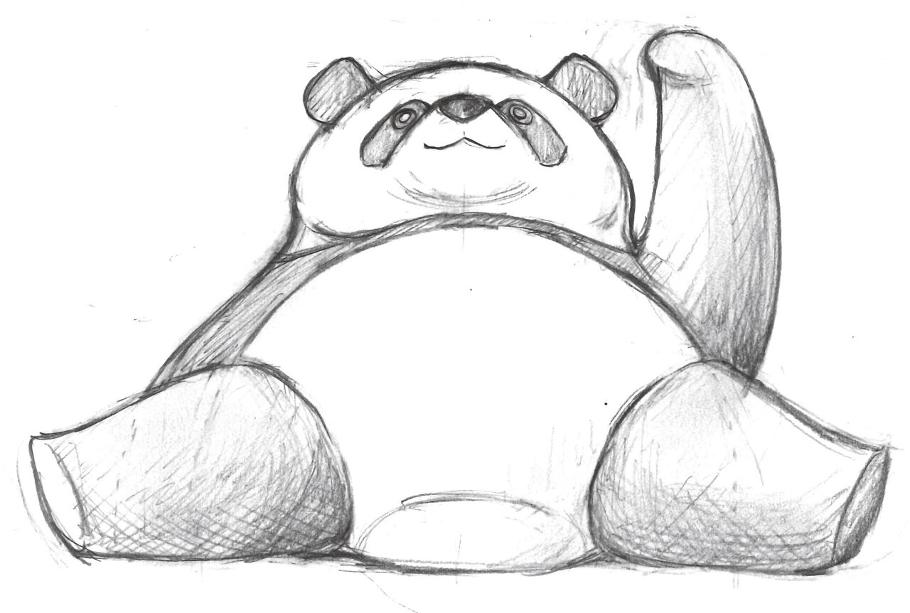 「招きパンダ」デザイン原画
