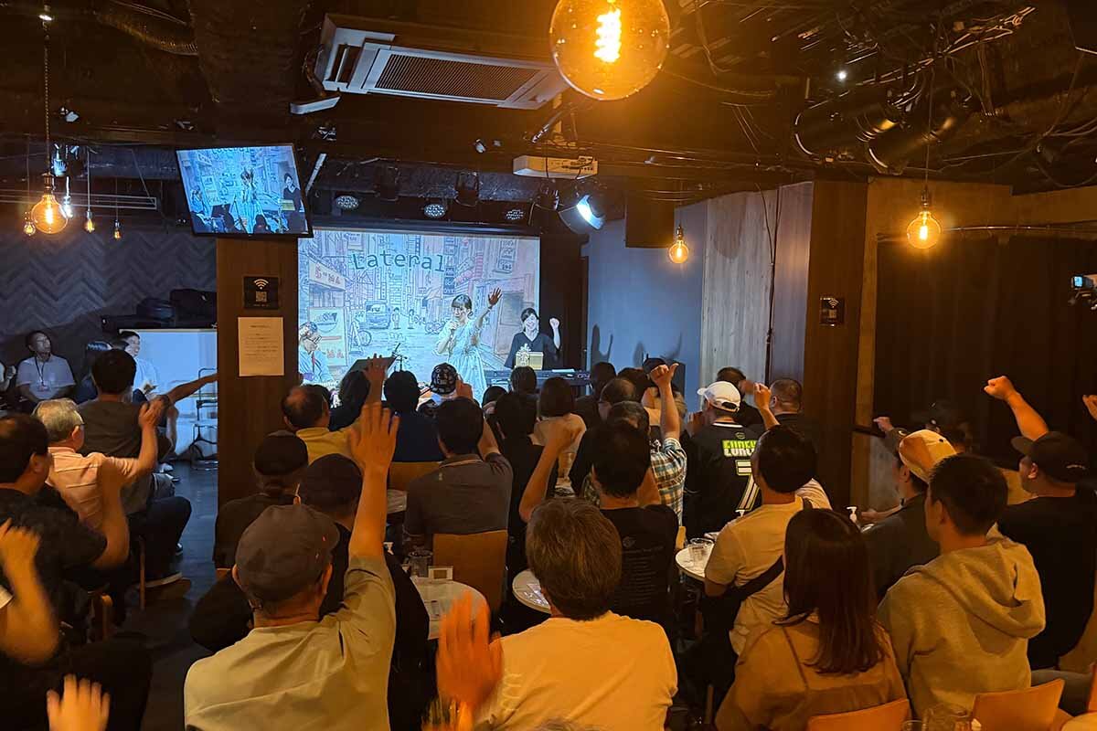 田中アナのコール＆レスポンスに応える客席（2026年・大阪市北区）