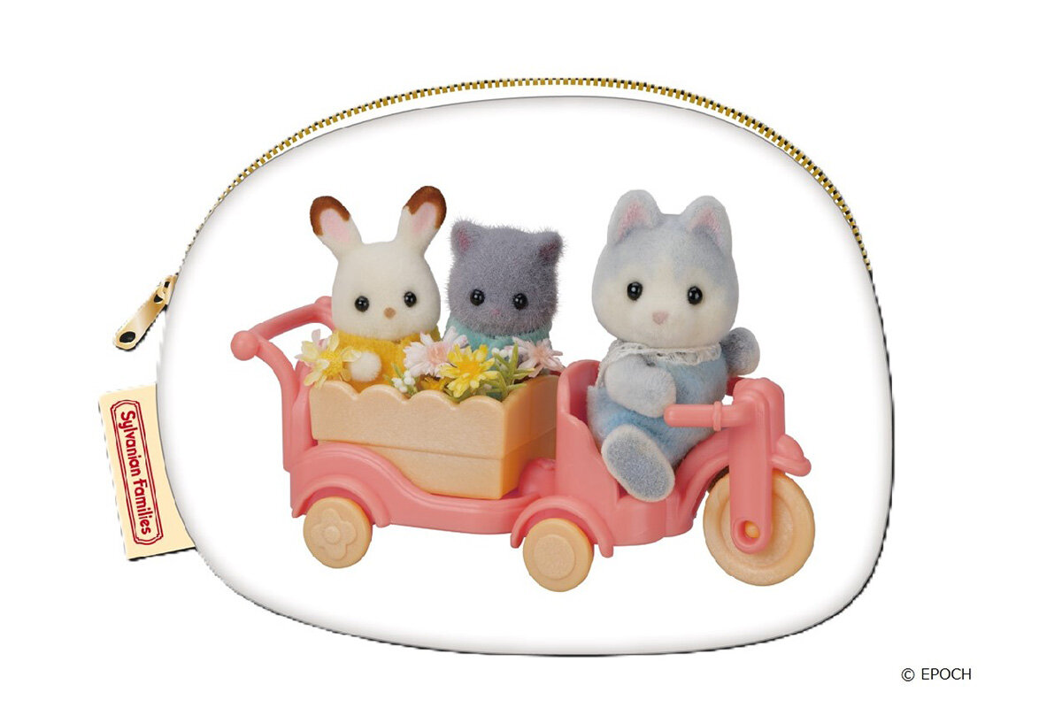 【グッズ付き入場券特典】赤ちゃんたち（三輪車）のダイカットポーチ（大阪初登場）